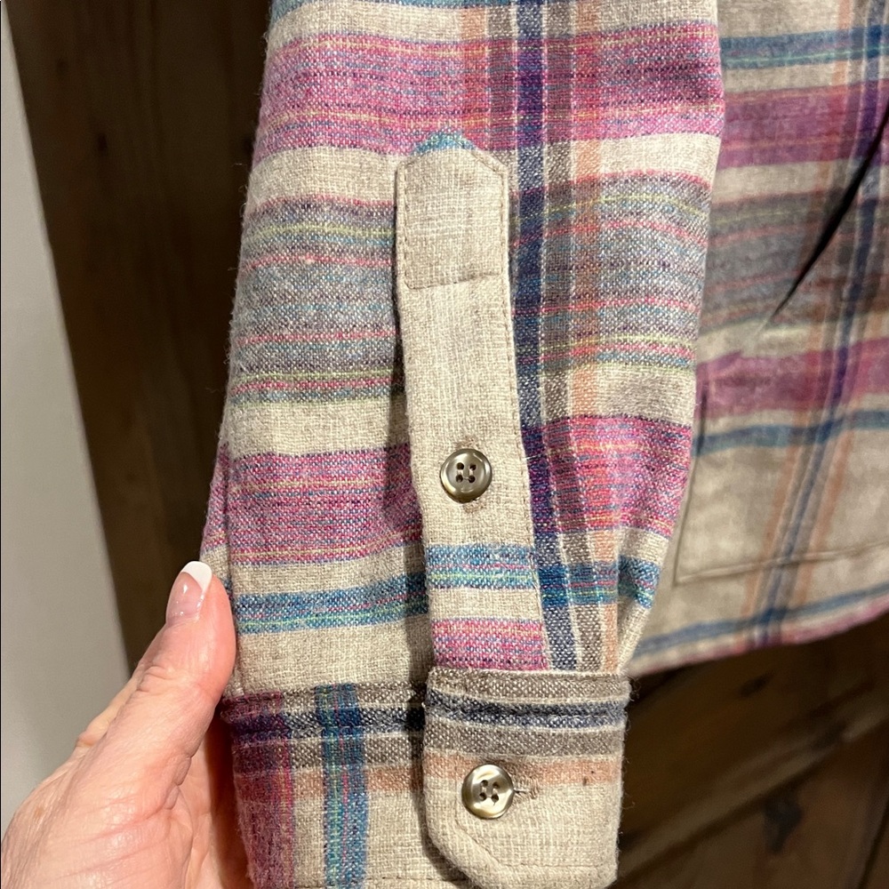 $179 Pendleton 100 % Wool Multi Plaid Stripe Full… - image 3